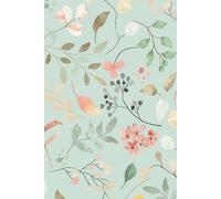 Watercolor Floral Notebook - Soft Pastel Green Background: Quaderno con fogli a righe, per scrivere e prendere appunti | 200 pagine | Formato A5 | ... ad Acquerello - Sfondo Verde Pastello Chiaro