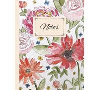 Watercolor Flowers: Lined Journal: An 8.5x11 Lined Notebook for Everyday Reflections, Notes & Creative Writing