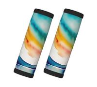 Watercolor Horizon on a white - Copri maniglie per bagagli, confezione da 2, morbide impugnature imbottite per valigie, borse ed elettrodomestici