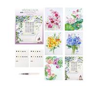 Watercolor Kit - 12 Colors Travel Painting Set With Brush Pen Workbook | Pocket Watercolor Set For Beginners Adults Sketching Art Supplies For Stress Relief