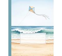 Watercolor Kite Flying Beach Composition Notebook: A Serene Ocean Summer Journal | Coastal Aesthetic Notebook for Kids, Vacations, and Dreamers
