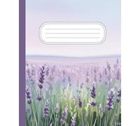 Watercolor Lavender Field Composition Notebook: A Serene Nature Landscape Journal | Pastel Purple Floral Scenery Notebook for Women, Girls, and Gardening Lovers