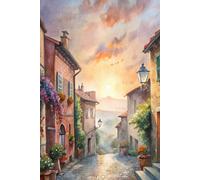 Watercolor Normandy Travel Art: Coastal & Countryside Scenes