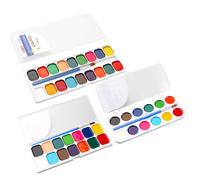 Watercolor Paint Set - Kids Art Palette | 18.5x8cm 12 Colors with Brush Functions, PP Material Palette with Paints, Classroom Drawing Art Supplies, Bulk Kids Paint Kit