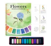 Watercolor Painting Book - Art Workbook with Paints and Brush Set, Ideal for Beginners Hobby Artists | Creative Drawing Activity Home, School, Travel, Birthday Gift