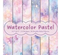 Watercolor Pastel Dream Scrapbook Paper Craft Pad: 12 Dreamy Designs, 36 Double-Side Sheets Printed on 8.5"x8.5" Size Paper. Perfect for Card Making, ... Album, Decorations, DIY Project & More!