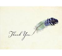 Watercolor Quill Thank You Notes