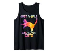 Watercolor Soloful Pet Cat Kitten just a girl who loves cats Canotta