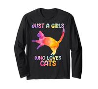 Watercolor Soloful Pet Cat Kitten just a girl who loves cats Maglia a Manica