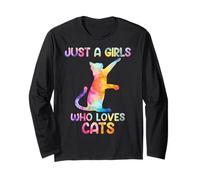 Watercolor Soloful Pet Cat Kitten just a girl who loves cats Maglia a Manica