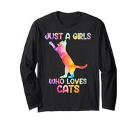 Watercolor Soloful Pet Cat Kitten just a girl who loves cats Maglia a Manica