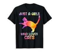 Watercolor Soloful Pet Cat Kitten just a girl who loves cats Maglietta