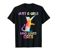 Watercolor Soloful Pet Cat Kitten just a girl who loves cats Maglietta