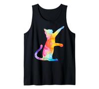 Watercolor Soloful Pet Cat Kitten With Watercolor Cat Canotta