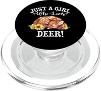 Watercolor Sunflower Womens Just A Girl Who Loves Deer Lover PopSockets PopGrip per MagSafe