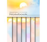 Watercolor Sunrise Dot Grid Colored Paper Notebook: Sun-Themed Dotted Journal With Colorful Pages For Journaling, Scrapbooking, Note-Taking