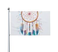 Watercolor Vibrant Dream Catcher Bandiera Da Esterno Resistenti Bandiera Di Benvenuto Appendere Banner 90X150Cm Per Spiaggia Parete Feste