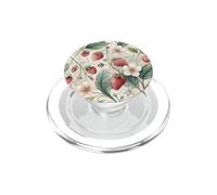 Watercolor Wild Strawberry Botanical Floral Pattern PopSockets PopGrip per MagSafe