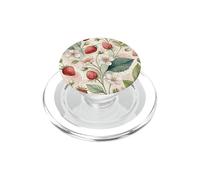 Watercolor Wild Strawberry Botanical Floral Pattern PopSockets PopGrip per MagSafe