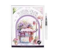 Watercolor Workbook | 17.5x12.4cm Calm Down Art Activity | Painting Watercolor Workbook Set - Simplified Creative Process For Teens Women Students Road Trip Dorm Party Classroom Home Travel171/200}
