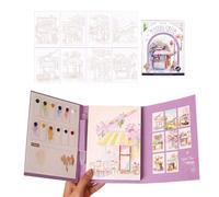 Watercolor Workbook - Calm Down Activity, Creative Art Practice Guide | Painting Watercolor Workbook Set For Teens Women Students Road Trip Dorm Party Classroom Home Travel Creativity