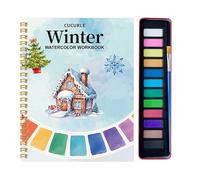 Watercolor Workbook, Coloring Craft Supplies with Paints, Watercolor Painting Set with Brush | for Kids Girls Beginners Journals Classroom Home Travel Party Birthday, 22x17x1cm