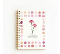 Watercolor Workbook, Spiral Bound Floral Water Color Sketchbook Thick Cold Pressed Watercolor Paper Book Premium Water Color Painting Book for Adults Art Beginners Flower Painting Practice
