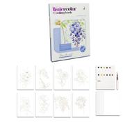 Watercolor Workbook - Tri-Fold Relaxing Painting & Coloring Notebook