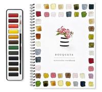 Watercolor Workbooks, Uccelli Libro da colorare ad acqua per principianti, Libri di lavoro ad acquerello con 12 colori vernice e pennello, Acquerello di uccelli e fiori Regali per bambini e adulti (B)