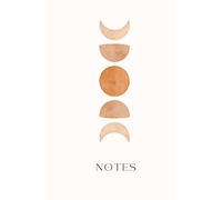 Watercolour Moon Notebook: Hardcover Notebook. Journal with Lined Pages, Day of the Week and Date.