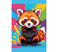 Watercolour red panda notebook: A4, 200 pages, lined paper, notebook