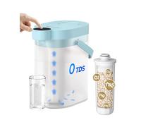Waterdrop 0 TDS Zero TDS - Dispenser di filtro dell'acqua ricaricabile, erogatore di filtro dell'acqua a 5 livelli istantaneo elettrico potente, riduce cloro, piombo, blu