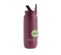 waterdrop® Borraccia con Cannuccia 600 ml, Borraccia Termica, Acciaio inox senza BPA, Borraccia Bambini, Palestra, Adulti, Bottiglia Termica per Bevande Calde e Fredde
