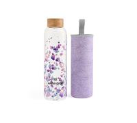 waterdrop® Borraccia per Acqua, Bottiglia in Vetro 600 ml, Con fodera in neoprene e chiusura ermetica, Lavabile in lavastoviglie, Senza BPA, Sostenibile e Riutilizzabile