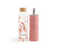 waterdrop® Borraccia per Acqua, Bottiglia in Vetro 600 ml, Con fodera in neoprene e chiusura ermetica, Lavabile in lavastoviglie, Senza BPA, Sostenibile e Riutilizzabile