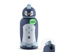 waterdrop® Borraccia Termica Bambini 400ml - Acciaio Inox Isolata, Antigoccia, con Cannuccia, con Disegni di Animali, Perfetta per Scuola, Asilo e Attività All’Aperto