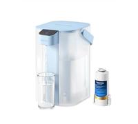 Waterdrop Caraffa filtrante elettrica istantanea, 3,5 l, 3 mesi, sistema per acqua potabile per esterni, riduce cloro, piombo, mercurio, PFAS, PFOA/PFOS, blu chiaro (riduce TDS non )