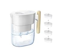 Waterdrop Chubby Caraffa Filtrante da 3,5 Litri Certificata NSF con 4 Filtro da 90 Giorni, Riduce il Piombo, il Fluoro, il Cloro e Altro, Senza BPA, Bianca (Filtro di Ricambio: WD-PF-01A Plus)