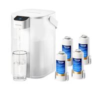 Waterdrop ED01W Caraffa Elettrica Istantanea, 4 Filtri, fino a 12 Mesi | Riduce Cloro, Piombo, Mercurio, PFAS e PFOA/PFOS, Durata 757 L, Sistema Filtrante da Banco, Bianca, Non Riduce I TDS