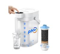 Waterdrop Filtro dell'acqua alcalina ionizzata, ricaricabile, 3,5 l, 6 livelli, brocca d'acqua istantanea elettrica ionizzatore, acqua alcalina mineralizzata, filtro dell'acqua portatile, riduce TDS