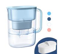 Waterdrop Lucid NSF Certificato 3.5L Caraffa Filtrante Progettata con 1×90 Giorni Filtro, Riduce Piombo, Fluoro, Cloro e Altro, Senza BPA, Blu (Filtro di Ricambio: WD-PF-01A Plus)