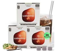 waterdrop® Originale COLA - Senza Zucchero, 36 waterdrop cubetti per acqua aromatizzata, con Vitamine, Ideale con Acqua frizzante come bibita alternativa, Bibite Senza Calorie, Vitamina