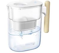 Waterdrop PT-04C Chubby Caraffa Filtrante, 3,5L, 3 Mesi, Manico Legno