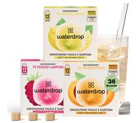 waterdrop® Tè Freddo alla PESCA 36 cubetti per acqua Microdrink insaporitore