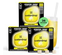 waterdrop® TURBO BOOST - Energy Drink - 160mg Caffeina Naturale, Perfetto per Pre Workout, Zero Zuccheri, Senza Zucchero, Bevanda Energetica, Senza Calorie, Vitamine C e B - Gusto Orsetti gommosi