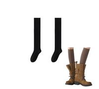 Wateresty - Calze da donna, in cotone, a maglia, spesse, lunghe, 2PCS-C, Taglia unica