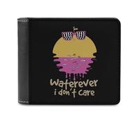 Waterever I Don't Care, portafoglio da uomo in pelle con scomparto per carte di credito, Stile:, Taglia unica