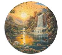 Waterfall 1000 Piece Jigsaw Puzzle For Adults Family Challenge Toys Stress Relief Puzzle Exercise The Memory of The Brain for Adults And Kids, Age 12 Years Up 1000pcs (67.5x67.5cm)