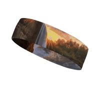 Waterfall at Sunset Fascia per allenamento per uomini e donne, fascia traspirante per tennis, basket, corsa, palestra, sport all'aria aperta