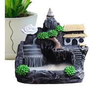 Waterfall Backflow Incense Burner - 10.5x3.5x10.2cm Resin Cone Holder, Spiritual Decor with Elegant Flow Design | Incense Burner for LivingRoom, StudyRoom, TeaRoom, Kitchen, BathRoomRelaxation